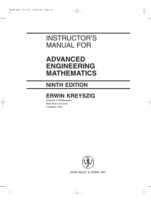 Advanced Mathematics For Engineering Pdf